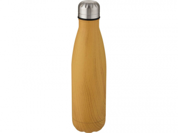 Cove бутылка из нержавеющей стали объемом 500 мл с вакуумной изоляцией и деревянным принтом, heather natural