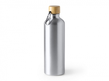 Алюминиевая бутылка BROLY с карабином, 800 мл, серебристый