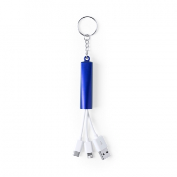 Кабель для зарядки с подсветкой ZAREF, синий, пластик