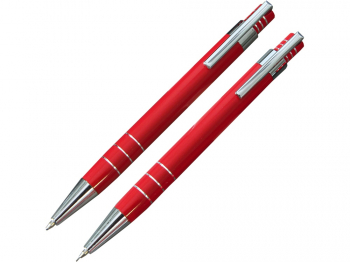 Набор «Эльба»: ручка шариковая, механический карандаш в футляре синий