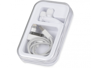 Наушники "Марсель" с набором переходников, белый