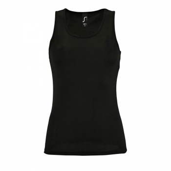 Майка женская Sporty TT Women, черная Майка женская Sporty TT Women, черная