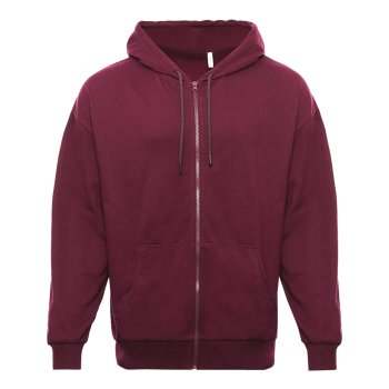 Толстовка STAN Oversize Zip с капюшоном футер без начёса 240, 99, Бордовый,  (66)  (50/L)