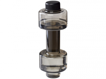 Бутылка для воды Coach в форме гантели, черный прозрачный