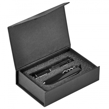 Набор: нож многофункциональный (13 функций) и фонарь, 13,5х9х3,5 см, металл, лазерная гравировка