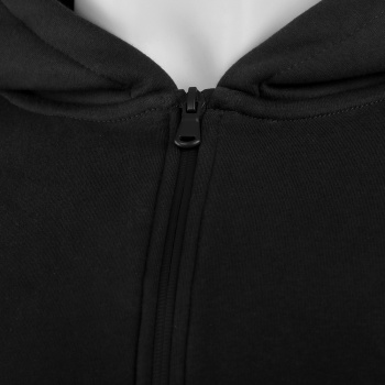 Толстовка унисекс оверсайз на молнии с капюшоном сэндвич 320, 100, Чёрный,  (20)  (44/XS)