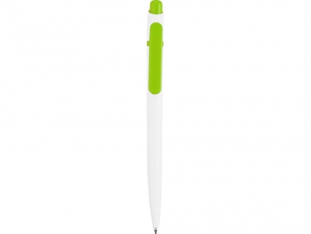 Ручка шариковая "Этюд", белый/зеленое яблоко