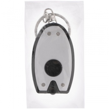 Брелок-фонарик Vivid, ver.2, белый с черным