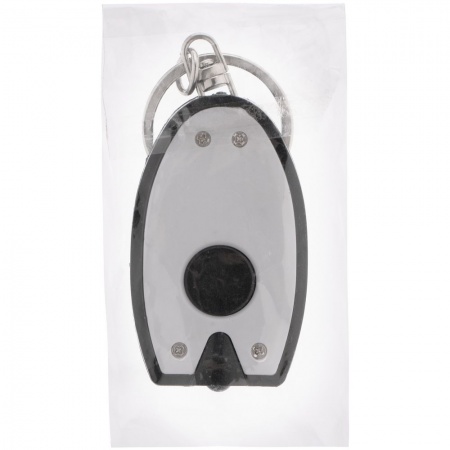 Брелок-фонарик Vivid, ver.2, белый с черным