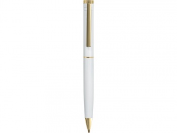 Шариковая металлическая ручка с золотистым слоем "Monarch Gold", белая