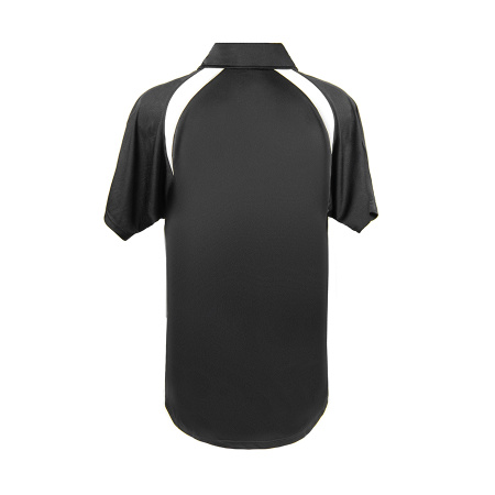 Поло "Palladium", черный с белым_2XL, 100% полиэстер, 140 г/м2