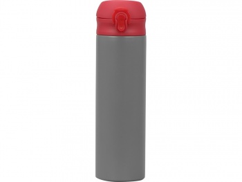 Вакуумная термокружка «Хот» 470мл, серый/красный