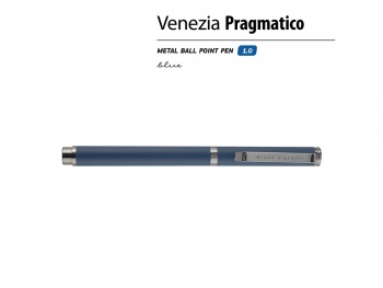 Ручка металлическая шариковая "Venezia Pragmatico" софт-тач, синий
