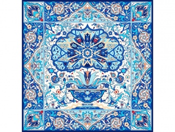 Набор: платок «Арабески» и свеча «Загадка Востока»