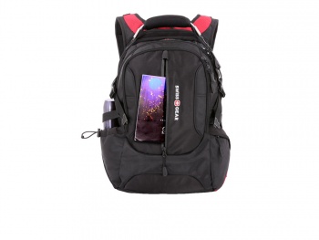 Рюкзак SWISSGEAR, 15”, полиэстер 1200D, 36х17х50 см, 30 л, черный/красный Рюкзак SWISSGEAR, 15”, полиэстер 1200D, 36х17х50 см, 30 л, черный/красный