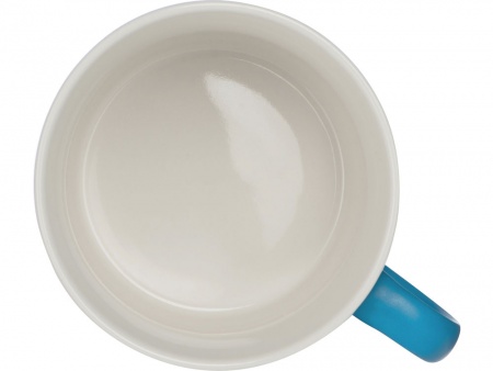 Матовая кружка Nancy 360 мл цветная снаружи, белая внутри, голубой (Р)