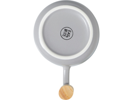 Кружка с ручкой и крышкой из каучукового дерева Jeny, серый