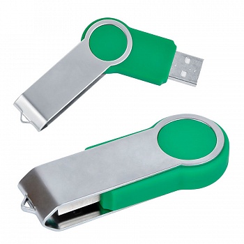 USB flash-карта "Swing" (8Гб),зеленая,6х2,3х1см,металл,пластик