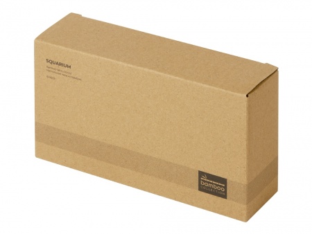 Прямоугольные настольные часы из бамбука "Squarium"