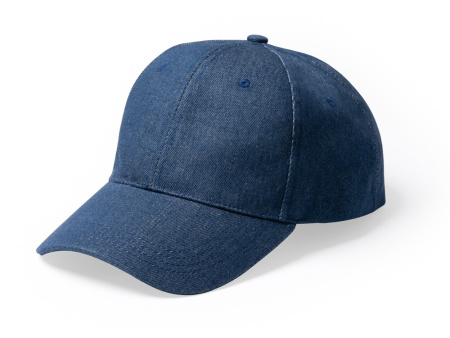 Бейсболка 6 панельная ISBUD из переработанной джинсовой ткани