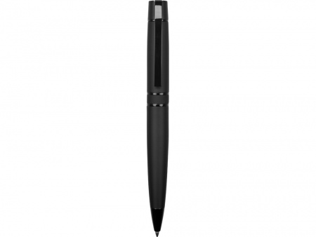 Ручка металлическая шариковая Uma «VIP GUM» soft-touch с зеркальной гравировкой, черный