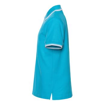 Рубашка поло детская STAN с окантовкой хлопок/полиэстер 185, 04TJ, Бирюзовый,  (32)  (6 лет)