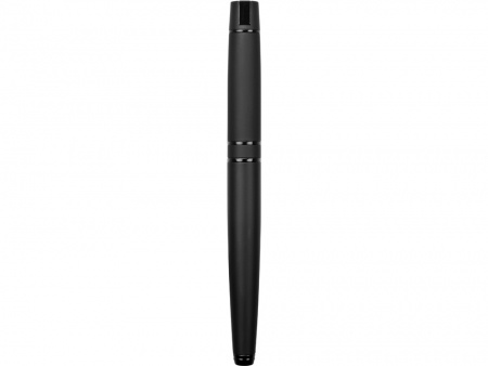 Ручка металлическая роллер Uma «VIP R GUM» soft-touch с зеркальной гравировкой, черный