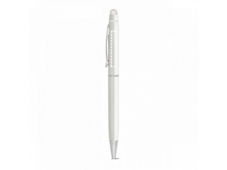 JULIE. Шариковая ручка из металла с стилусом, Белый