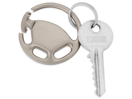 Брелок "Руль", серебристый