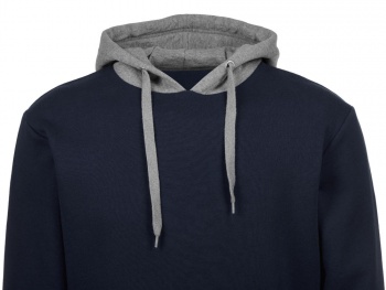 Толстовка с капюшоном "Amsterdam" мужская, темно-синий/серый меланж