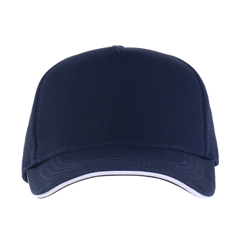 Бейсболка с кантом STAN 5 клиньев хлопок 280, 14, Тёмно-синий,  (46)  (56-58)