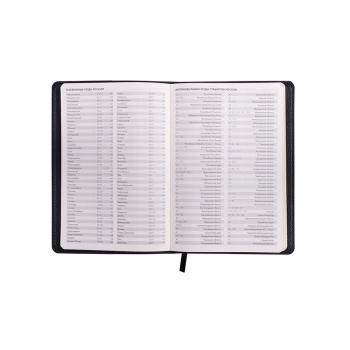 Ежедневник недатированный портфолио Mark, А5, черный, кремовый блок, золотой срез