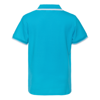 Рубашка поло детская STAN с окантовкой хлопок/полиэстер 185, 04TJ, Бирюзовый,  (32)  (6 лет)