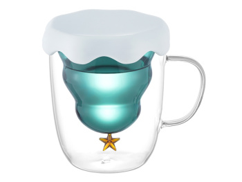 Кружка с двойными стенками с елочкой внутри "Winter Wonderland"