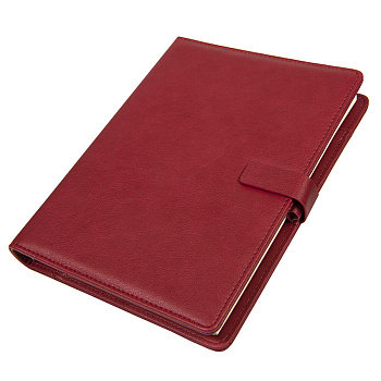 Ежедневник недатированный Coach, B5, бордовый, кремовый блок, подарочная коробка