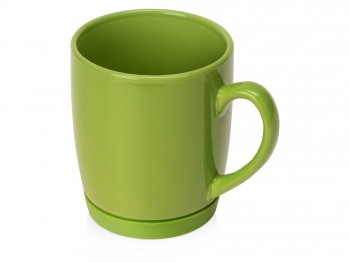 Кружка на 310 мл с силиконовой подставкой, шт., зеленый
