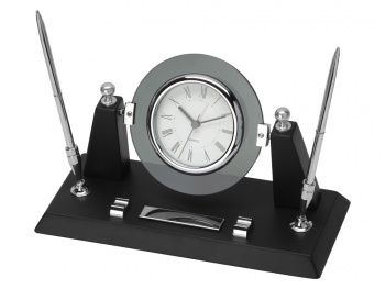 Настольный прибор «Аналитик», черный матовый/серебристый