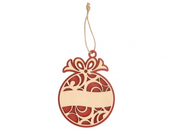 Подвеска деревянная «Новогодний шар»
