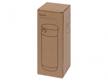 Вакуумная термокружка «Recoil», черный/белый