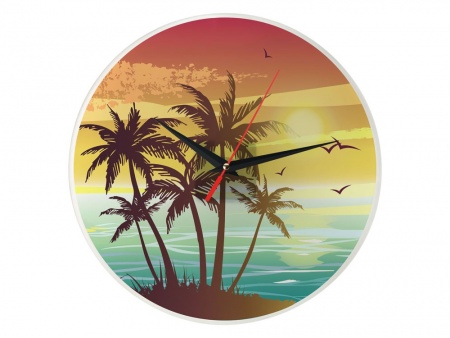 Часы настенные круглые из стекла 28 см «Thames» (Р)