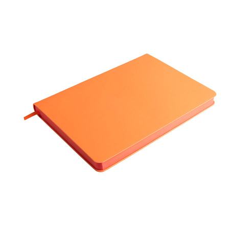 Ежедневник недатированный Pulpy, А5,  оранжевый, кремовый блок в линейку, оранжевый срез