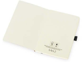 Блокнот "Sevilia Soft", гибкая обложка из крафта A5, 80 листов, крафтовый/черный