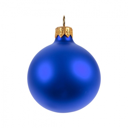 Елочный шар Gala Matt в коробке, 6 см, синий