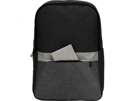 Рюкзак Merit со светоотражающей полосой и отделением для ноутбука 15.6'', темно-серый/черный