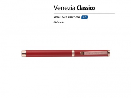 Ручка металлическая шариковая "Venezia Classico", красный