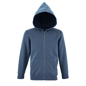 Толстовка детская "Stone Kids" с начесом, синий_10 лет, 50% хлопок, 50% полиэстер, 260 г/м2