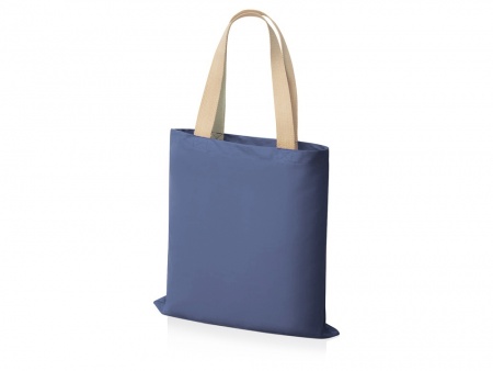 Сумка для шопинга Steady из хлопка с парусиновыми ручками, 260 г/м2, голубой