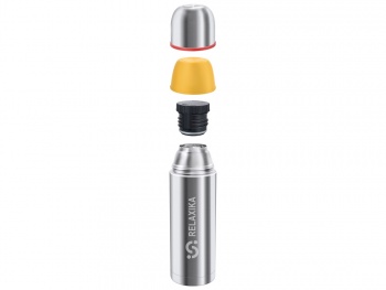 Термос Relaxika 102, 2 чашки, 1000 мл, стальной