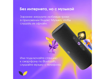 Умная портативная колонка Яндекс Станция Стрит с Алисой, черный (YNDX-00030BLK)