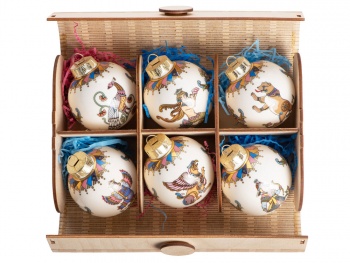 Набор новогодних шаров «Русские сказки», 6 шт